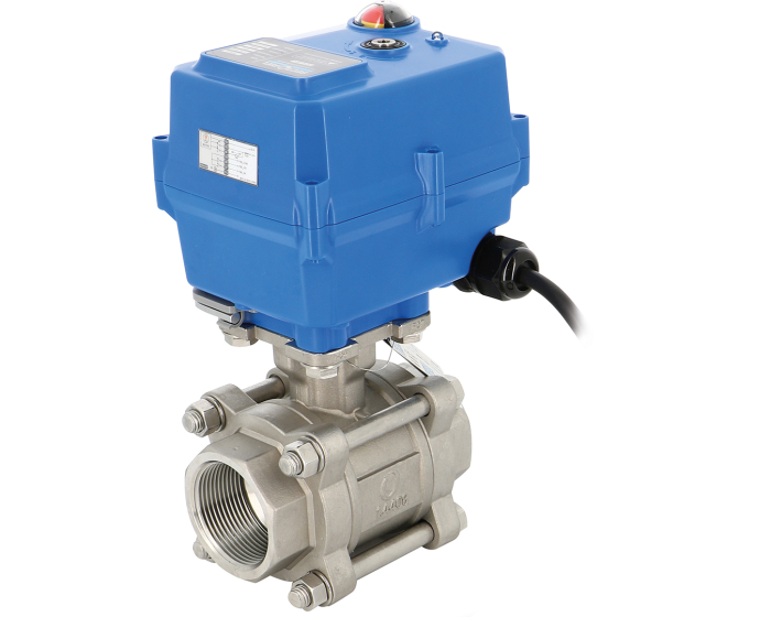 3 piece stainless steel ball valve 745XS BW DN15+TCR02N-KT32 24V AC/DC